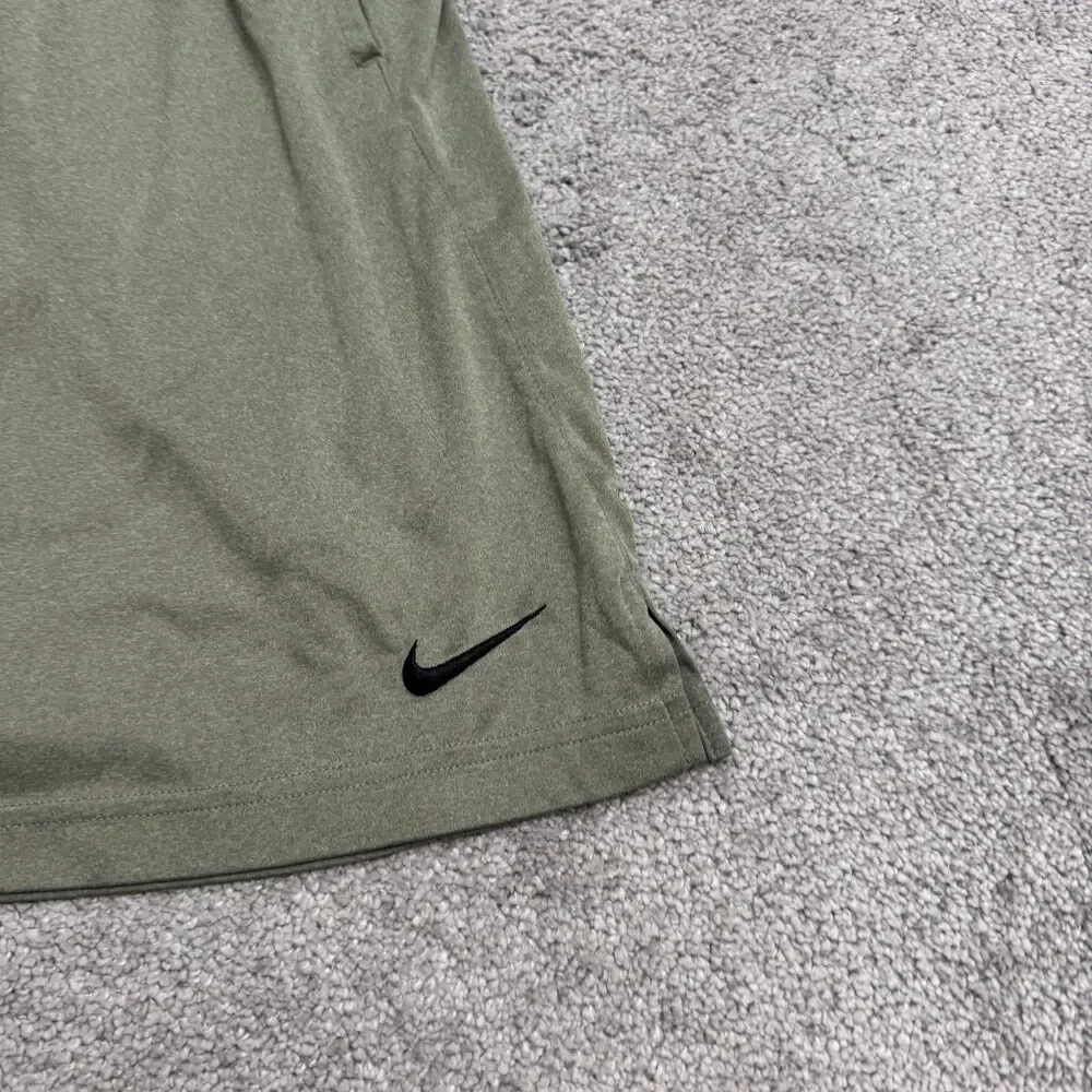 Nike Dri-Fit Dry Training Shorts Mens Large Green Heathered Ahtletic Activewear